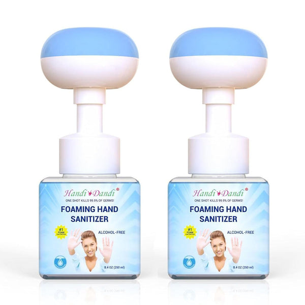 HANDI DANDI MOISTURIZNG ALCOHOL-FREE FOAMING HAND SANITIZER w/FLOWER PUMP TOP, Kills 99.9% Of Germs