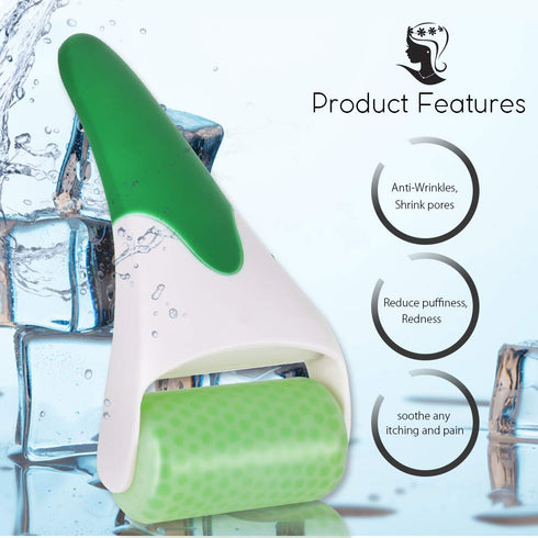 Teenitor Green Ice Roller for Facial Skin Care - Cooling Massager to Soothe and Depuff Beauty Tools