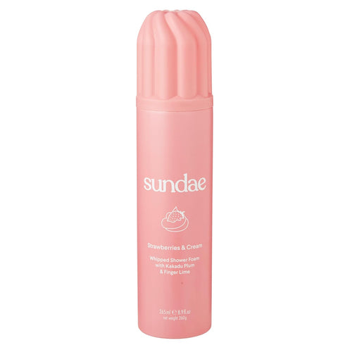 Sundae Whipped Shower Foam, Strawberries & Cream Foaming Body Wash, 8.9 fl oz, 265ml