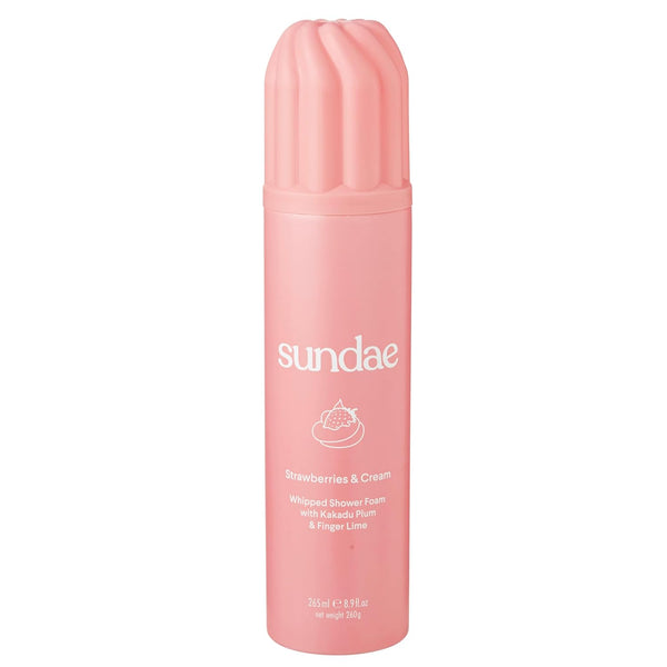 Sundae Whipped Shower Foam, Strawberries & Cream Foaming Body Wash, 8.9 fl oz, 265ml