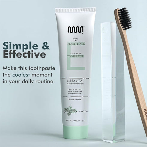 MasterMedi Fluoride Free Toothpaste, Nano Hydroxyapatite, SLS Free, Teeth Whitening, Pack of 2