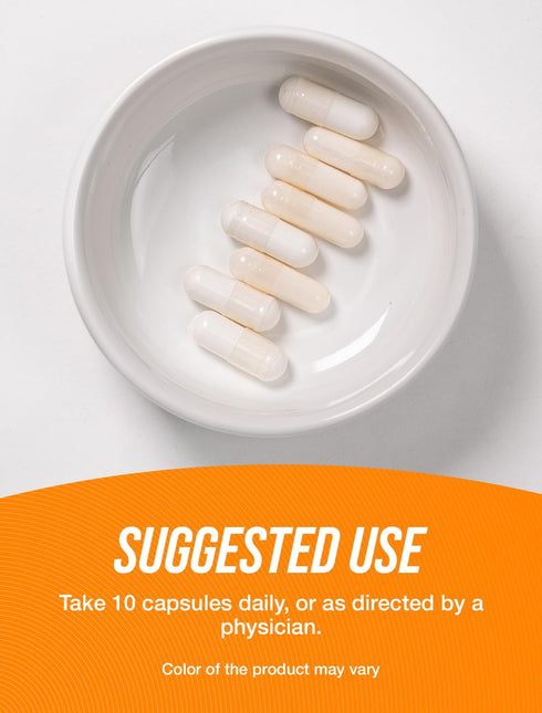 BulkSupplements.com L-Leucine Capsules, 5000mg Leucine Supplement, Gluten Free, 10 Capsules per Serving, 300 Capsules