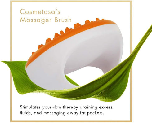 Cosmetasa Hot Cream Massage Gel with Massager Mitt - 87% Organic Cellulite Cream, 8.8 oz