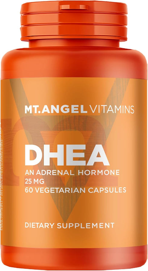 Mt. Angel Vitamins Pure DHEA 25mg Supplement for Men + Women, Supports Healthy Aging, Muscle Integrity, Energy, 60