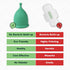 Set 2 100% SHORDY Reusable Menstrual Cups (Small & Large) of with Box, Soft Silicone, Copa Menstruelle, Period Cup