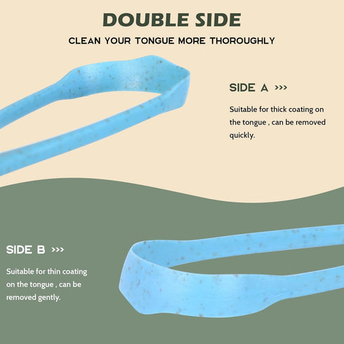 Tongue Scraper Cleaner, PETA Approved, Vegan Natural Eco Fiber Material, 100% BPA Free, 3 Count