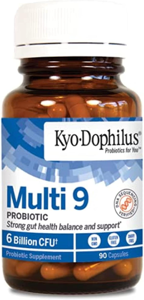 Kyolic Kyo-Dophilus Multi 9 Probiotic, 90 Capsules for Strong Gut Health Balance and Support