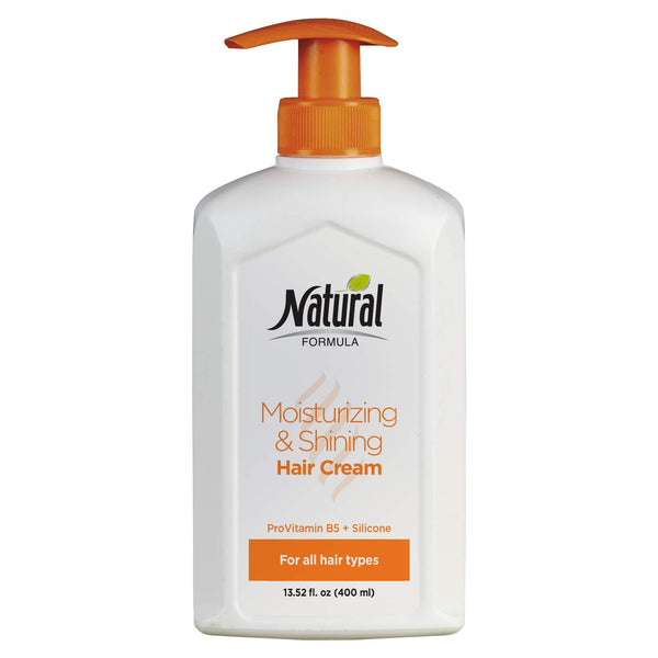 Natural Formula Moisturizing & Styling Hair Cream, Silicon for All Hair Types, 400 ml