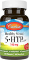 Carlson Healthy Mood 5-HTP Elite, 100 mg, Promotes Relaxation & Serotonin Production, Natural Raspberry Flavor, 120