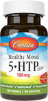 Carlson Healthy Mood 5-HTP Elite, 100 mg, Promotes Relaxation & Serotonin Production, Natural Raspberry Flavor, 120