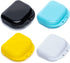 BOOMIBOO Retainer Case with Vent Holes, 4 Pcs Durable Denture Cases in Black, White, Yellow, and Blue