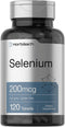 Selenium Supplement | 200 mcg | 120 Tablets, Non-GMO and Gluten Free by Horbaach