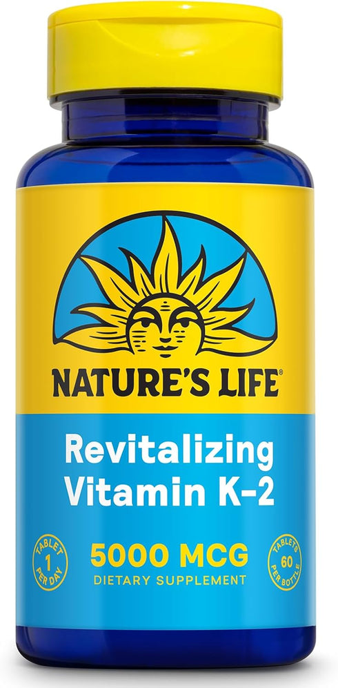 Nature's Life Revitalizing Vitamin K2 - Bone Health, Artery and Heart Health