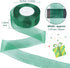 Green Sheer Ribbon, 50 Yards 1-1/2 inch Wide Shimmer Sheer Organza Ribbon for Bow Making, Gift Wrapping, Box Packaging, Crafting, Christmas Decoration and More by Tenn Well