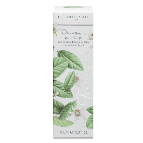 L’Erbolario Frescaessenza Smoothing Body Oil - Tightening, Toning Moisturizer with Vitamin E, 3.3 oz
