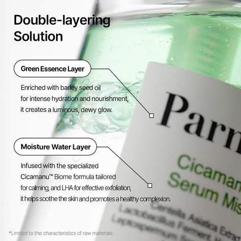 Parnell Cicamanu Serum Mist 1.69 fl. oz - Hydrate and Illuminate Skin with Centella Asiatica and Manuka Honey