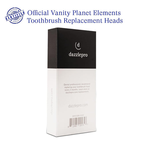 Elements Toothbrush Heads, Compatible with Elements Sonic Toothbrush, Small Firm Bristles, Pack of 3