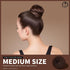 Teenitor Hair Bun Maker for Kids Girls, 4pcs Brown Ballet Buns in 4 Sizes