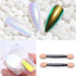 Pretty Diva 0.3g Unicorn Chrome Nail Powder - Aurora Iridescent Chrome Powders for Nails, Mermaid Chrome Pigment