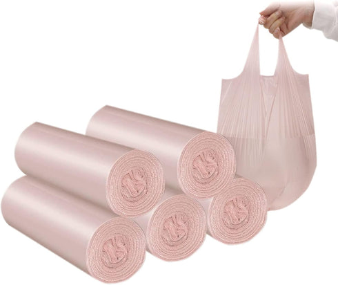 4 Gallon Bathroom Trash Bags, 5 Rolls/100 Counts, Small Handles Garbage Bags for Office, Kitchen, Bedroom