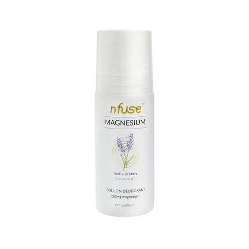 nfuse Natural Magnesium Roll-on Deodorant with Aromatherapeutic Essential Oils - Lavender: Relax + Restore