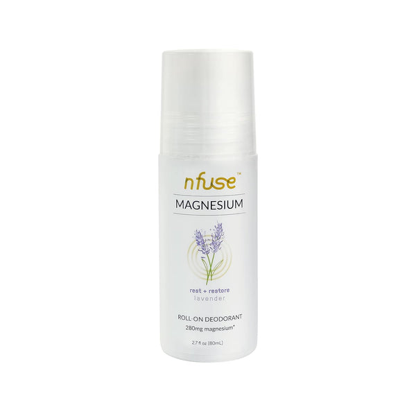 nfuse Natural Magnesium Roll-on Deodorant with Aromatherapeutic Essential Oils - Lavender: Relax + Restore