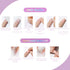 Press on Nails Short Square Black French Fake Nails, 24 Pcs Full Cover with Designs for Women and Girls.