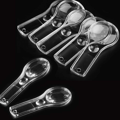 24 Pack Mini Plastic Magnifier, Handheld Reading Glasses 5X and 15X for Kids & Outdoor Science