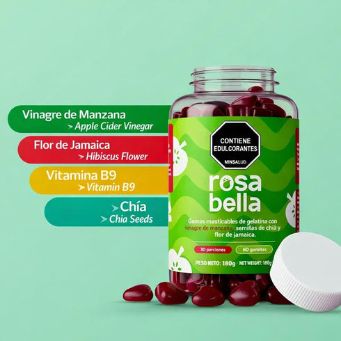 SHAEIO Vitaminas para Mujeres | Gomitas de Vinagre de Manzana | Ayuda a Combatir la hichazn Abdominal | Gomitas para