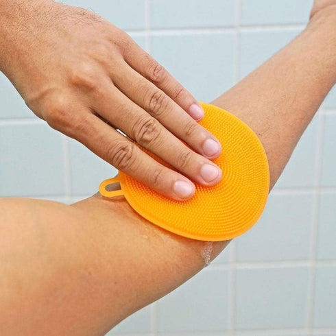 Silicone Dishwashing Sponge Scrubber Set, 4-Piece Pot & Pan Cleaning Brush for Home Kitchen Use