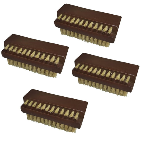 Wooden Nail Brush Cleaner Rosewood Two Sided, 100% Natural Boar Bristle for Hand Foot Toe Scrub