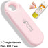 Wopanxye 3 Small Compartment Daily Pill Organizer, Portable Travel Size Pill Box with Pull Tab, Cute Carry-on Medicine