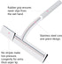 Shower Squeegee 9" with Silicone Hook, All Purpose for Shower Glass Door, Bathroom Tiles, and Car Windows