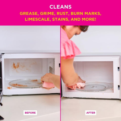 The Pink Stuff 500ml Stardrops Miracle Cream Cleaner for Stainless Steel & Multi-Purpose Surfaces Removes Grease