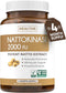 Healths Harmony Nattokinase 2000 FU - Powerful Nattokinase Supplement from Naturally Fermented Soybeans (120 Vegan