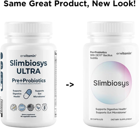Slimbiosys Ultra Probiotic Capsule - Pre & Probiotics for Women, Support Your Microbiome