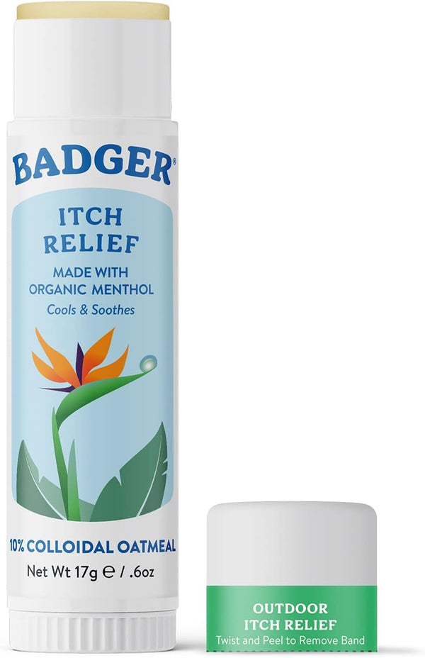 Badger Mosquito Bite Itch Relief, Organic Afterbite Treatment, Anti Itch Cream, Travel Stick, 0.6 oz