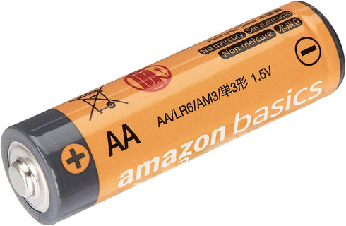 Amazon Basics 12-Pack AA Alkaline Batteries, 1.5 Volt, Long Lasting Power
