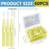 60PCS Oral Dental Hygiene Brush Tooth Cleaning Tool Soft Toothpick Interdental Brush for Braces