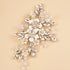 Silver Flower Rhinestones Beads Hair Comb | Wedding Bridal Hair Piece | Hair Styling Jewelry for Women Girls | Prom
