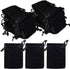 Nydotd 100pcs 2 X 2.8 inch Black Velvet Cloth Jewelry Pouches, Velvet Drawstring Bags for Wedding Favors, Gifts.
