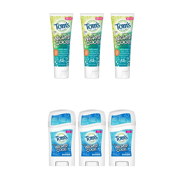 Tom's of Maine Natural Tween Deodorant and Variety: Aluminum-Free Cool! Natural for Tweens, Freestyle, 1.6