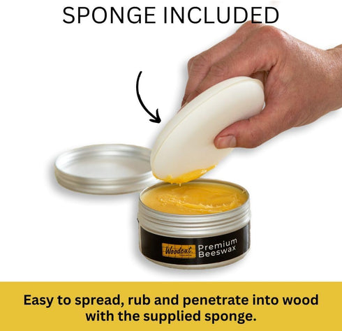 Beeswax Woodcut Premium 7oz, Food Safe Wood Cream for Cutting Boards, Furniture, and Baby Toys