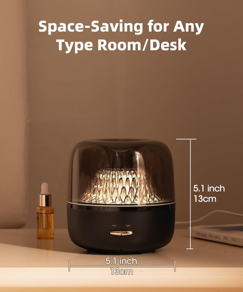 Small Essential Oil Diffuser for Home, Stylish Volcano Mountain View & Colorful Lighting, Aromatherapy Aroma Diffusers