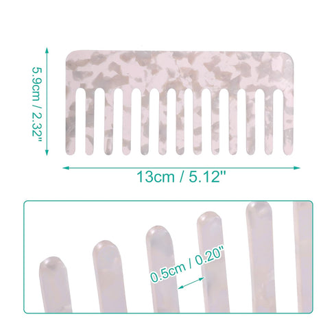 VOCOSTE 2 Pcs Wide Tooth Hair Comb, Anti-Static for Thick, Curly Hair, Detangling Comb for Wet and Dry