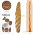 PEOKPIPLE 500 60-Pack 4.5 1.6 23.6 Inch Packaging Bread Bags for Homemade Bread with Labels, x x Paper Bags for Bread