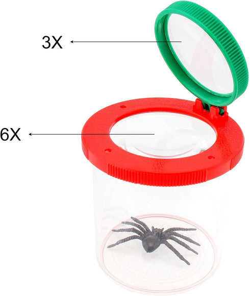 Smgda 2 Pieces Magnifying Insect Box, Insert Bug Viewer, Bug Magnifier Container, Critter Insect Cage Bug Jar, Bug