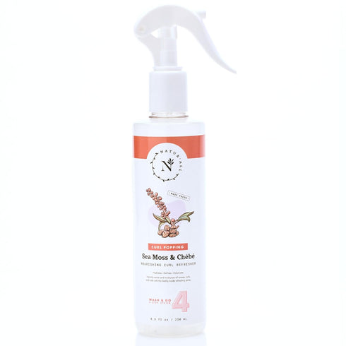 NaturAll Sea Moss & Chebe Curl Refresher Spray, 8.5 Oz, All Natural Hydrating Hair Mist for Curly Hair