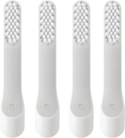 4-Pack Gray Soft Bristles Toothbrush Replacement Heads Compatible with Quip Electric Brush Heads Refill
