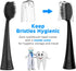Replacement Toothbrush Heads with Covers for Burst, 5 Count in Black